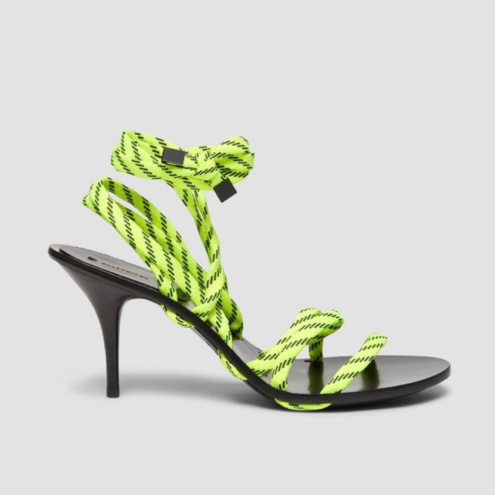 Balenciagia | fluorescent yellow strappy heels - Picture 3 of 3